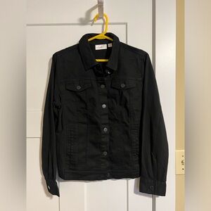 Belle by Kim Gravel, Twill Knit Jacket, Black